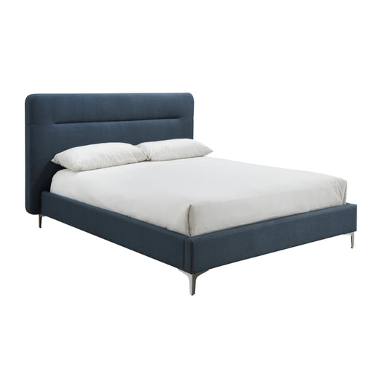 Birlea Finn 4ft 6in Double Fabric Bed Frame, Steel Blue